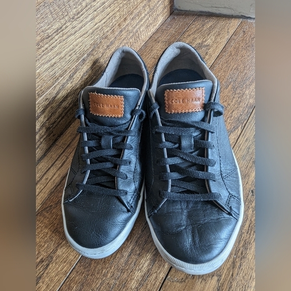 Cole Haan Margo BLACK Leather Athletic Athleisure Shoes Sneakers Women's Size 6B - Picture 14 of 14